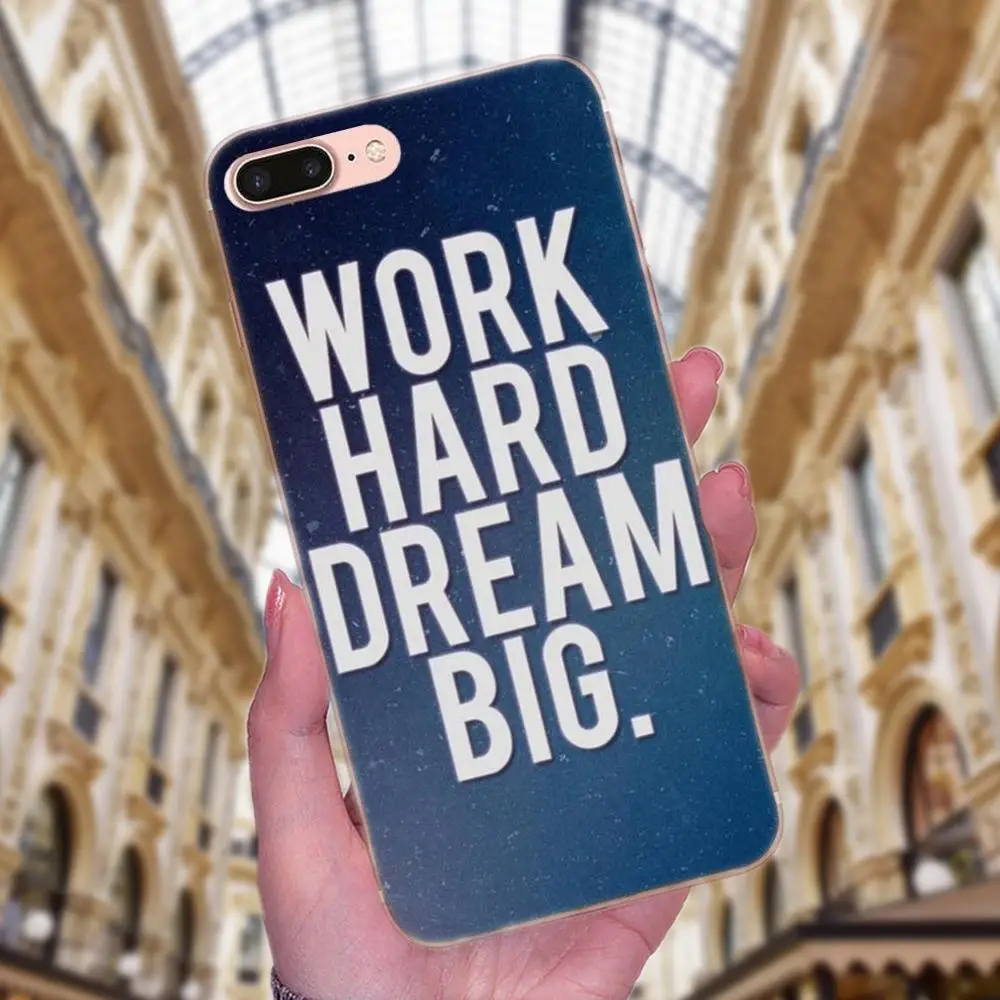 Мягкие чехлы Capa с мотивацией цитатами и надписью для Apple iPhone X XS Max XR 4 4S 5 5C 5S SE 6 6S 7 8