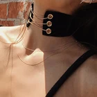 Женское бархатное кожаное ожерелье, чокер на шнуровке, в готическом стиле, эффектное ожерелье, ювелирное изделие, подарок, 2019