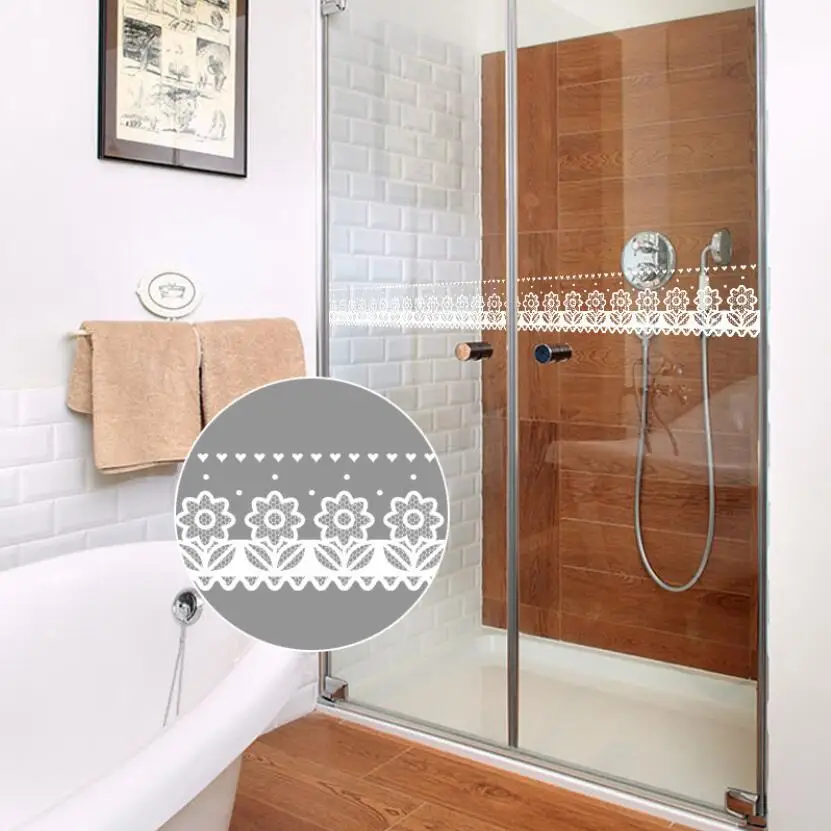 Самоклеящаяся Настенная Наклейка на стену с цветочным кружевом водостойкая