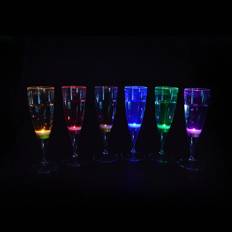 6 штук бокала шампанского светящиеся подарки LED вода и вспышка