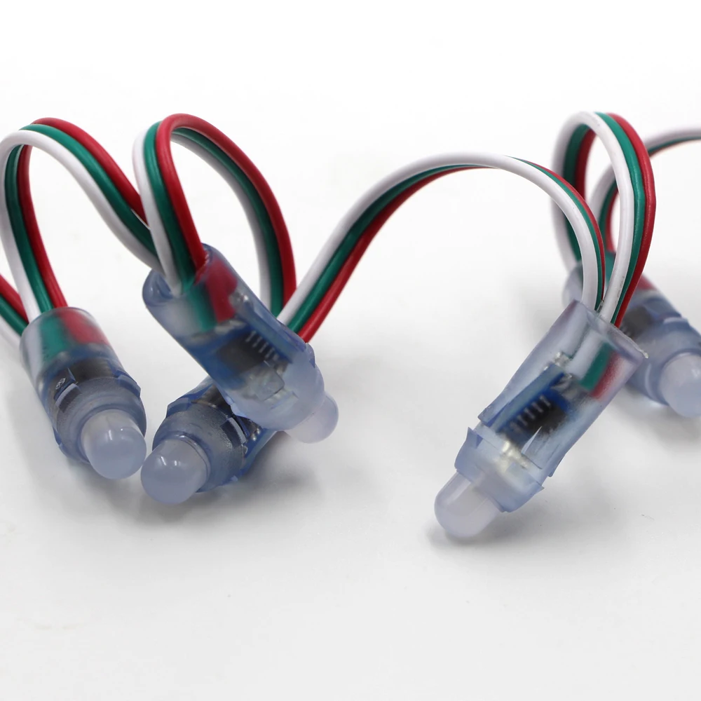 WS2811 2811 IC RGB Полноцветный 12 мм пикселей цифровой адресный 5 в В светодиодный