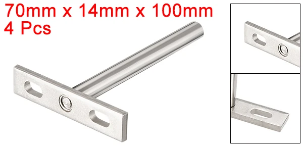 70mm x 14mm x 100mm Uxcell, 2 шт., для дома, на стену, сделай сам, регулируемая глухая полка, плавающие Опорные кронштейны, Скрытое крепление, невидимая плавающая полка, кронштейны - Цвет: 70mm x 14mm x 100mm