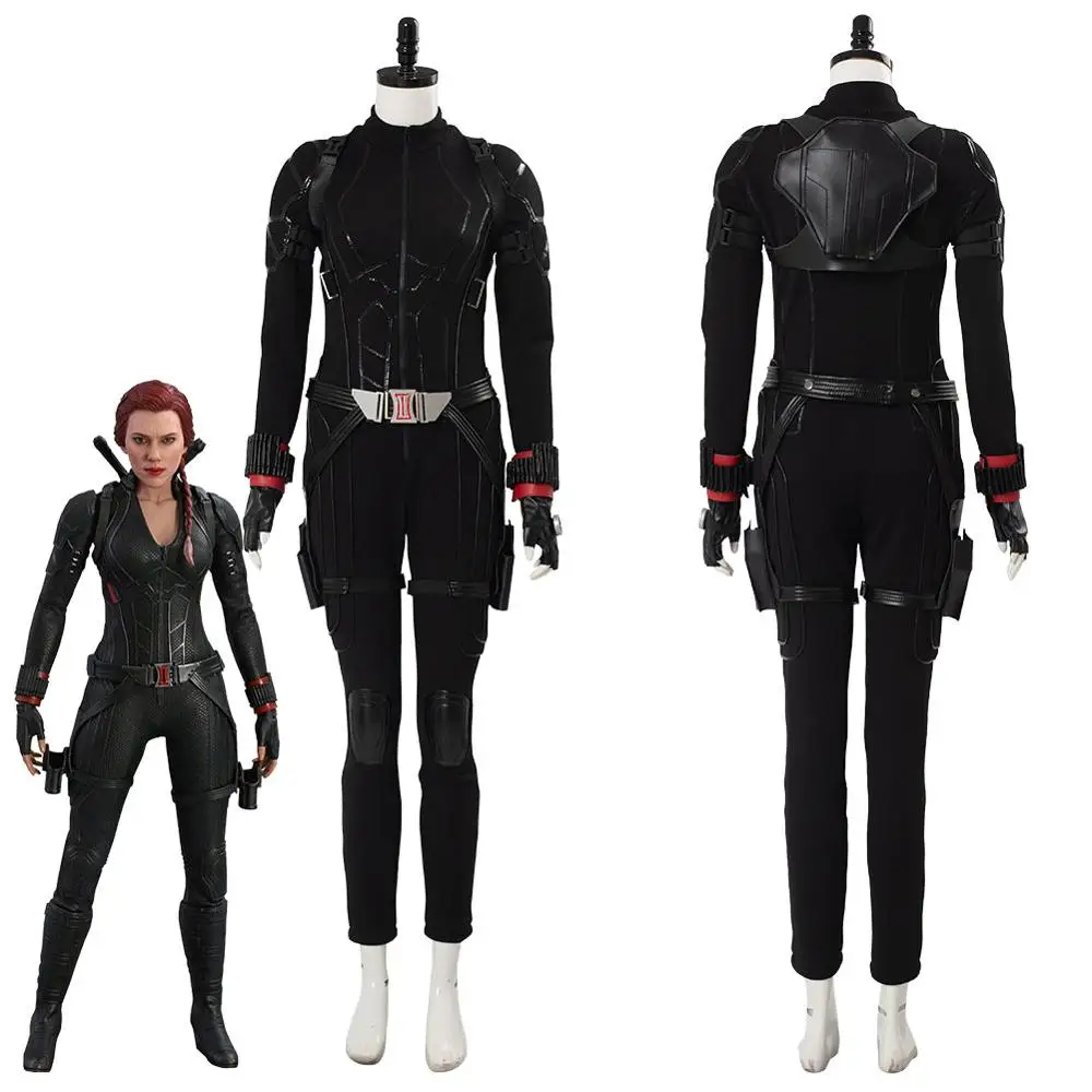 

Black Outfit Widow Natasha Romanoff Cosplay Costume Jumpsuit Shoes Boots Halloween Carnival Party Costumes