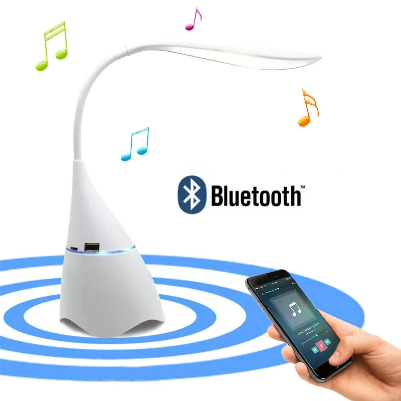 Беспроводная Настольная лампа с Bluetooth перезаряжаемый ночник регулируемой