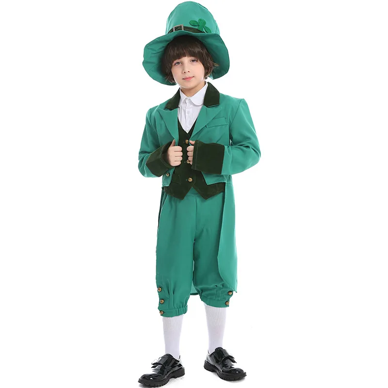 Umorden Детские костюмы ко Дню Св. Пафокусов Ирландия Leprechaun костюм для мальчиков