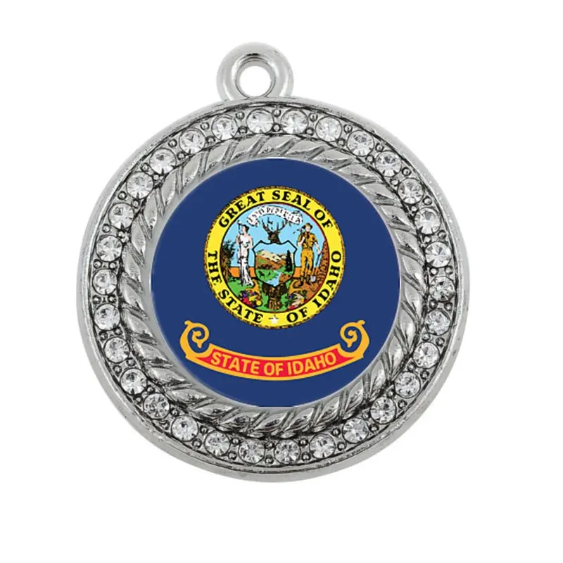 Новейшие спортивные украшения из серебра с геометрическим флагом|circle charm|charm antique