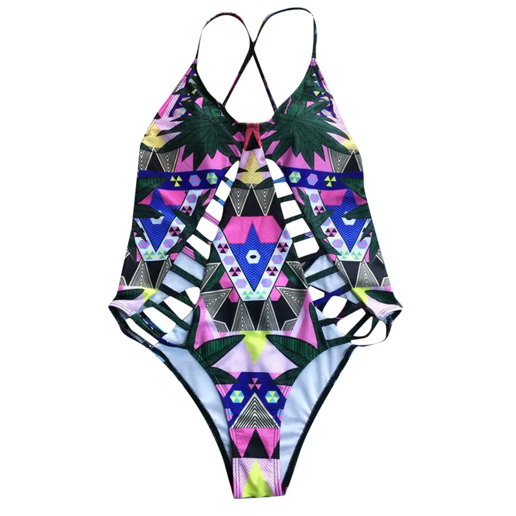 Womail Women's Sexy Printed Swimsuit 2019 Summer Bikini Beach Dress One Piece Hot Sale I300422 |