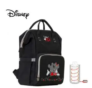 1 Сумка для подгузников disney, USB, детская сумка, мультяшная, для мам, для мам, сумка для подгузников, брендовая, водонепроницаемая, для путешествий, рюкзак, дизайнерская сумка для ухода за больными - Цвет: 1