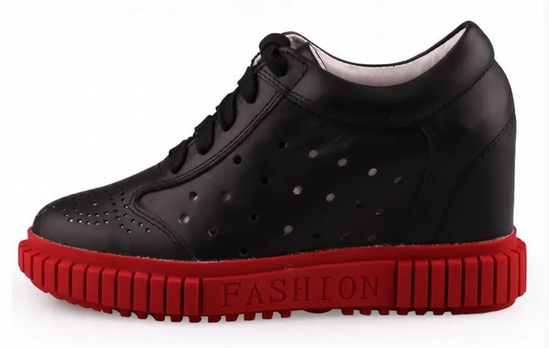 Натуральная кожа женская обувь женщина платформа высокие каблуки высота