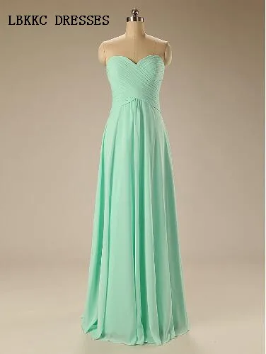 

Mint Green Bridesmaid Dresses Long Chiffon Gown Vestidos De Festa Vestido Longo Para Casamento Robes De Demoiselle D'honneur