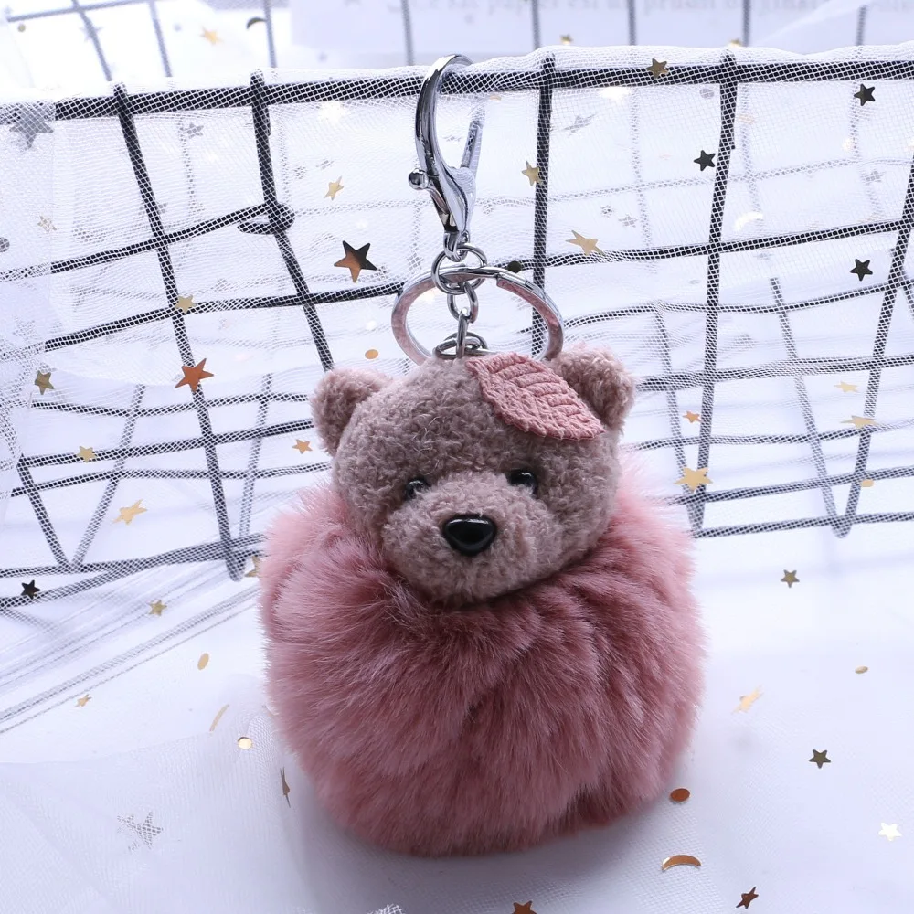 2019 осенне-зимние модели корейский плюшевый медведь брелок для ключей подвеска