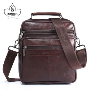 Сумка через плечо ZZNICK Мужская, из 100% натуральной воловьей кожи