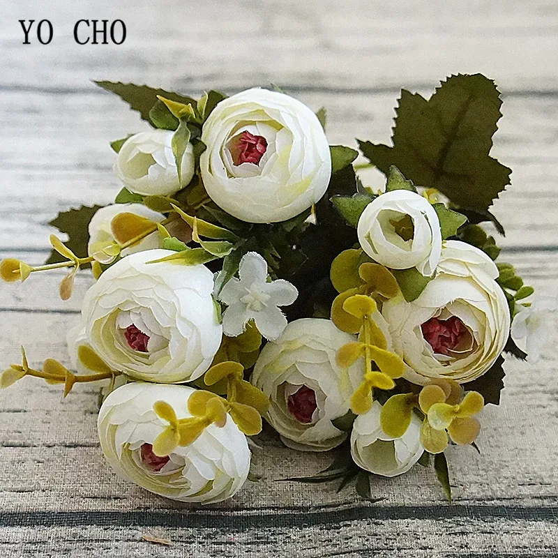 Свадебный букет из роз YO CHO невесты камелий высококачественные искусственные