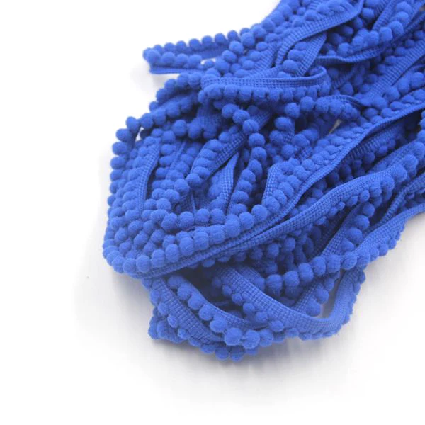 Royal Blue Новинка, 5 ярдов/партия,, 5 мм, помпоны, отделка, шаровая лента с бахромой, сделай сам, Швейные аксессуары, кружево, 12 цветов, для украшения дома, вечерние - Цвет: Royal Blue