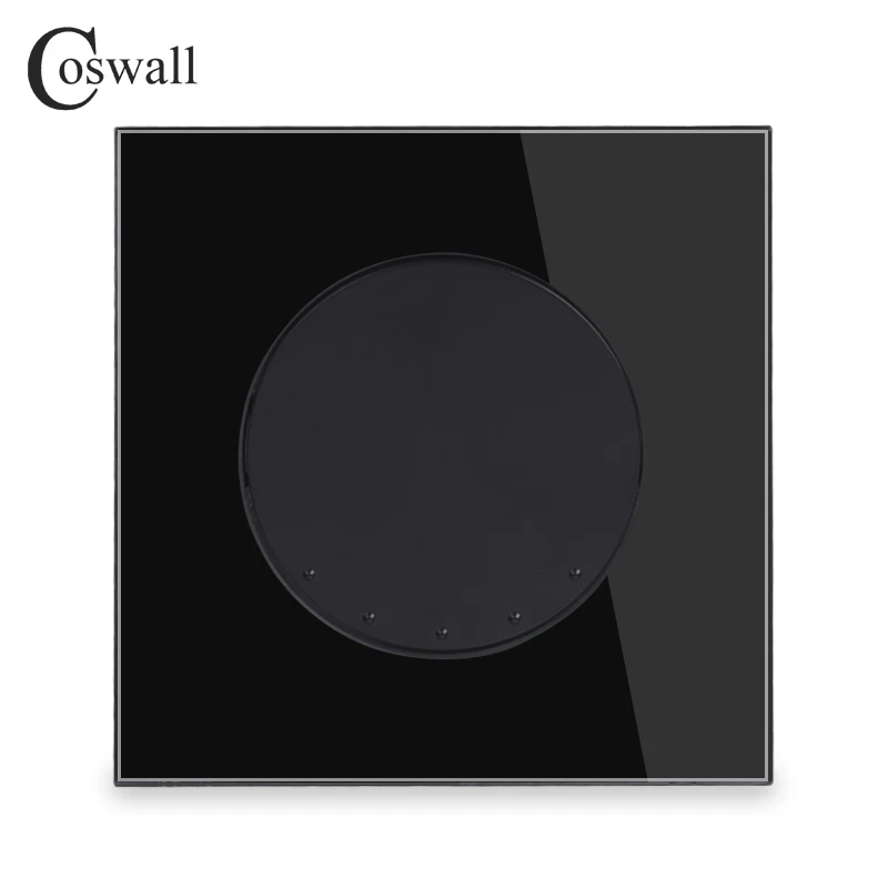 Coswall черная кристаллическая стеклянная панель 1 комплект 3 ходовой переключатель