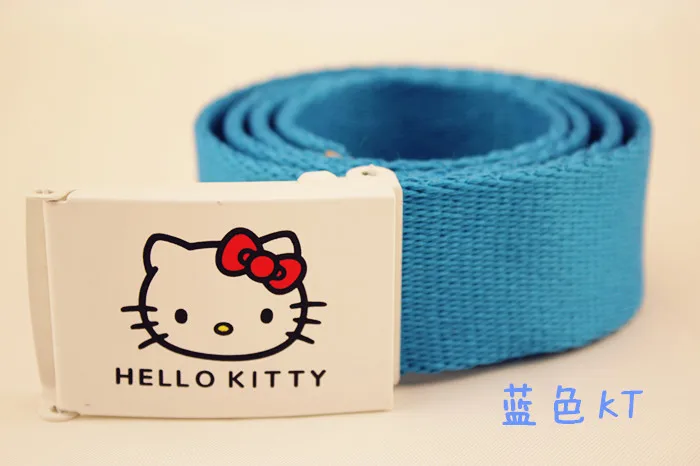 hello kitty детский студенческий холщовый пояс прекрасный мультфильм Мода полиэстер хлопок пояс для девушки ребенок фестиваль подарок - Цвет: 9