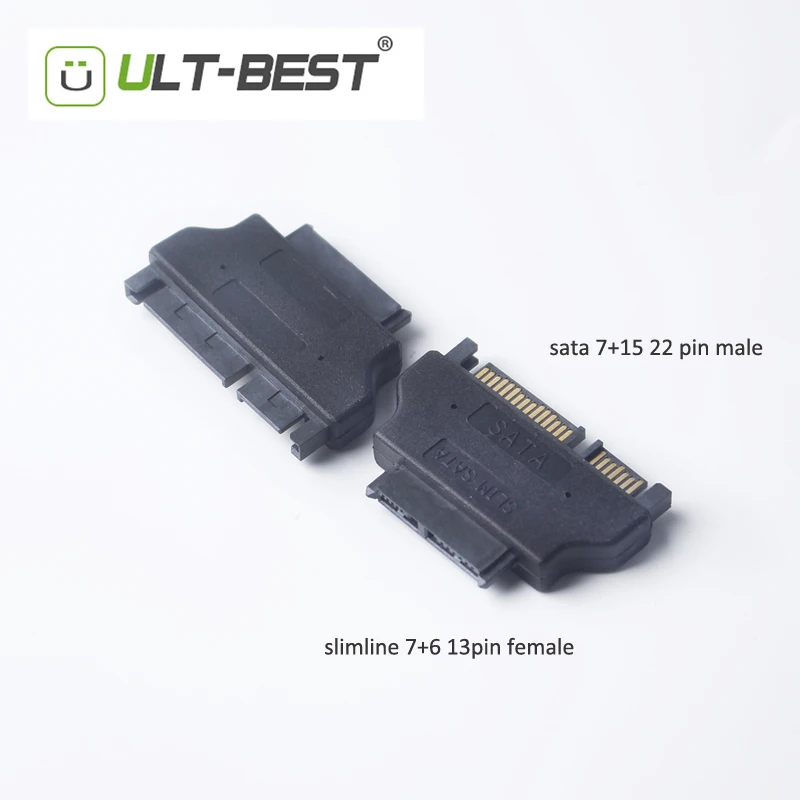 Ult best Slineline SATA адаптер серии ATA 7 + 15 22pin штекер тонкий 6 13pin гнездовой адаптер|adapter