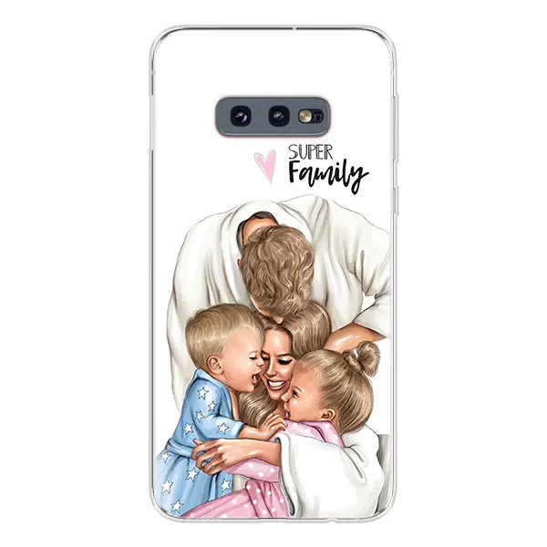 09 Силиконовый чехол для маленьких девочек и мам для samsung Galaxy Note 10, 5G, S8, S9, S10, S10 Plus, M10, M20, S7 edge, мягкий ТПУ чехол для телефона s - Цвет: 09