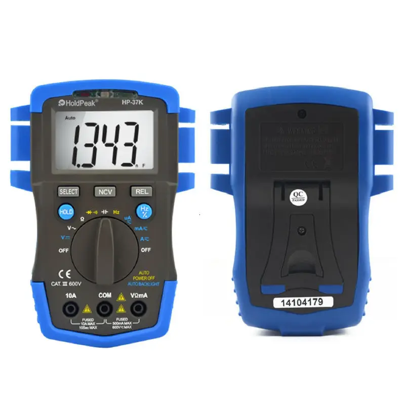 HoldPeak HP-37K Авто Диапазон Цифровой мультиметр Сопротивление Емкость Частота Testeur