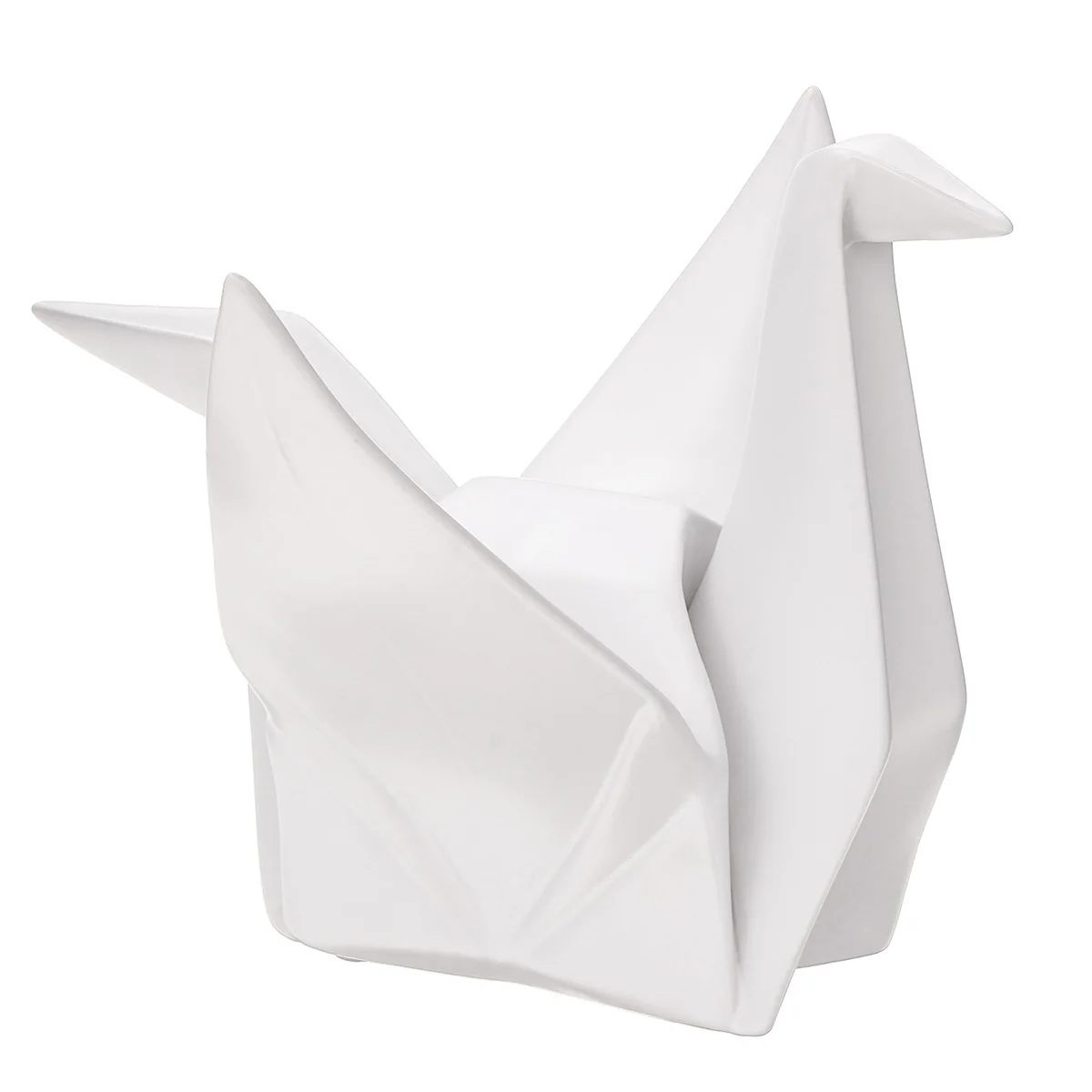 White L Новая нордическая современная абстрактная керамическая статуя оригами, статуэтка животного, скульптура для украшения дома, подарки - Цвет: White L