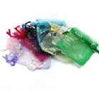 Мешочки из органзы, 100 шт.лот, 7x9 см, разные цвета, PS-PDB01-03SMX шт.лот