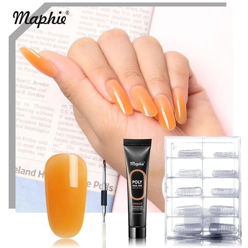 Maphie, 15 г, прозрачный удлиняющий УФ-гель для ногтей, розовый цвет, светодиодный Гель-лак для ногтей DIY, Полупостоянный гель для ногтей - Цвет: 008 3PCS SET