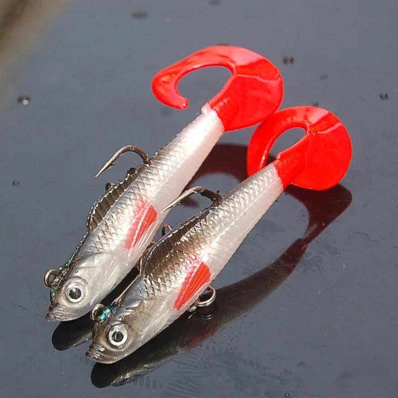 Новинка 2017 1 шт. мягкая рыболовная приманка крючок с свинцовой головкой одним