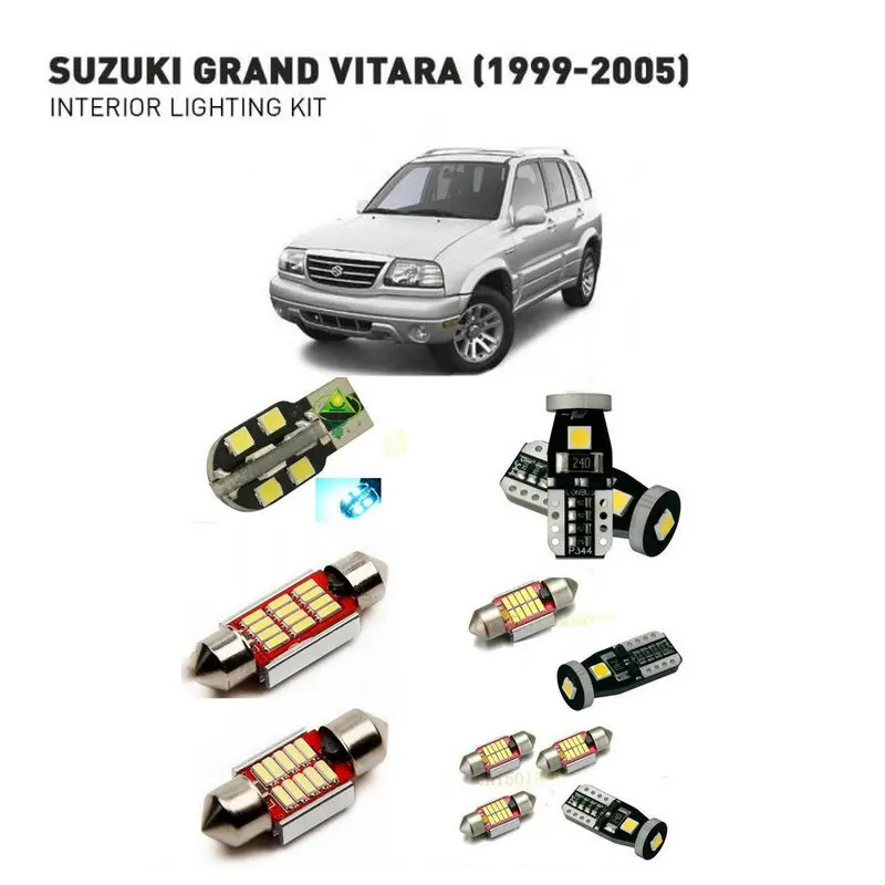 

Led interior lights For Suzuki grand vitara 1999-2005 13pc Led Lights For Cars lighting kit automotive bulbs Canbus