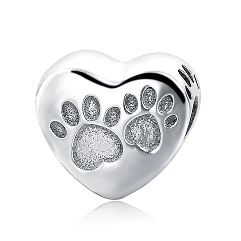 03614 Fit DIY Charms Bracelets Authentic 925 Sterling Silver Love Hearts Shape Beads With Colours& Clear CZ Jewelry Making Gifts - Цвет: 03614