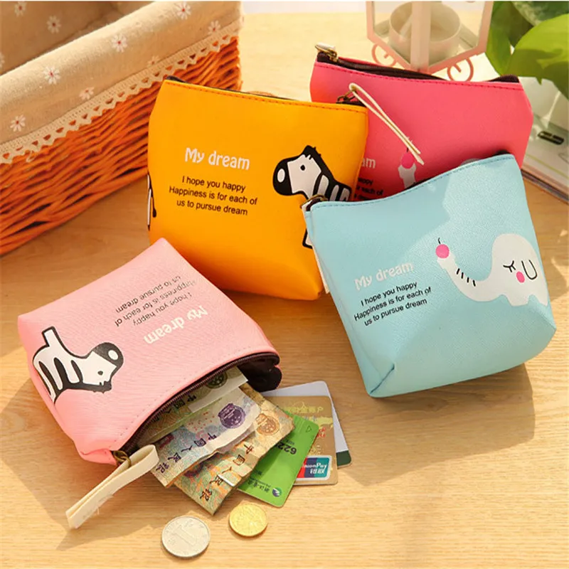 Новинка 2018 переносная сумка для монет с изображением зебры слона животных на