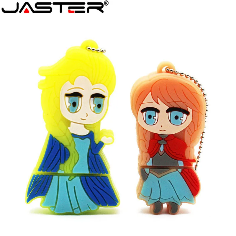 JASTER мультфильм снеговик USB флэш-накопитель Анна, Эльза, Олаф ручка драйвер принцесса куклы память OEM Stick 8/16/32/64GB флешки горячая распродажа