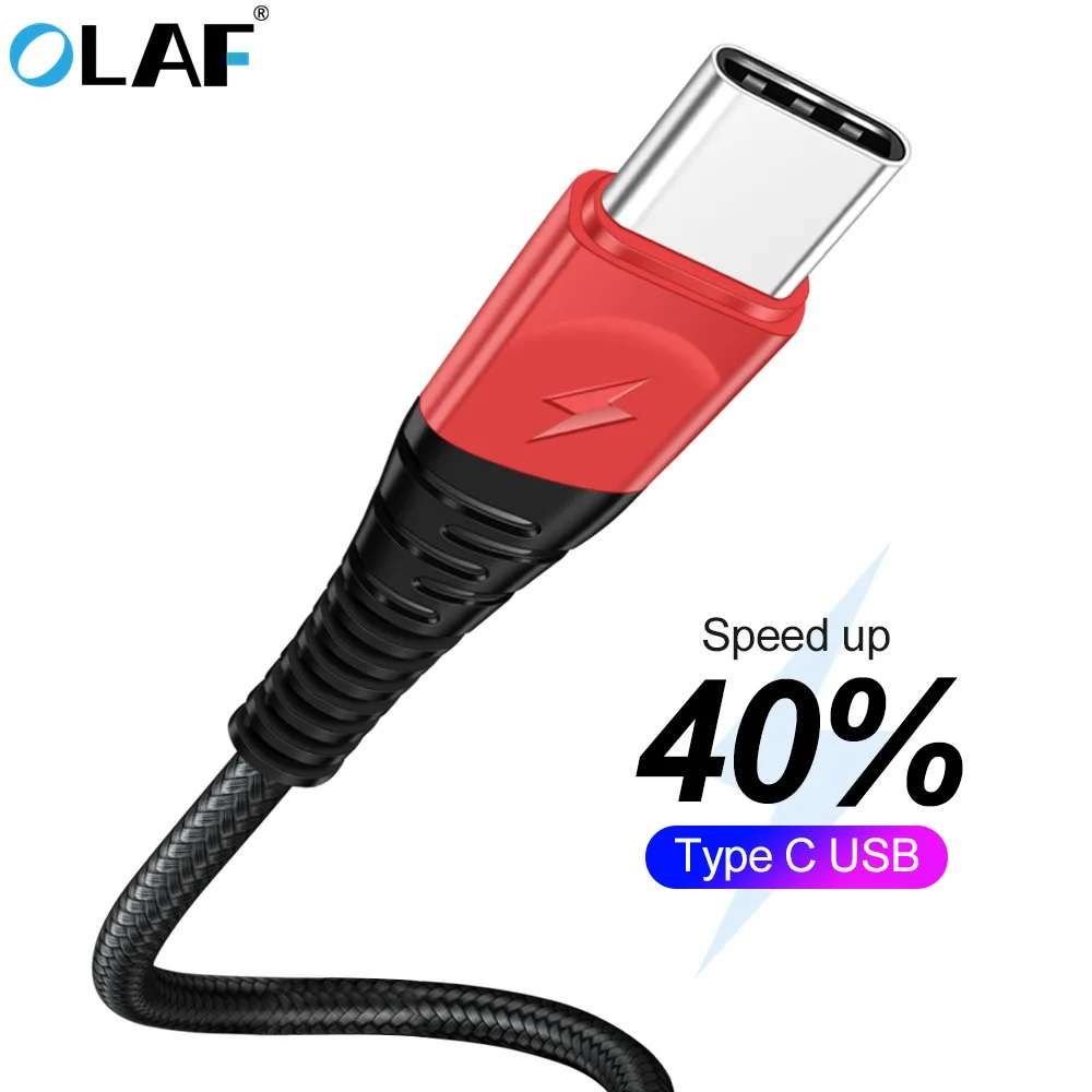Олаф 1 м 2 м 3 м 5 в 2,4 А usb type C кабель для Xiaom Redmi Note 7 Быстрая зарядка type-C кабель для samsung S9 S10 Plus USB C кабель