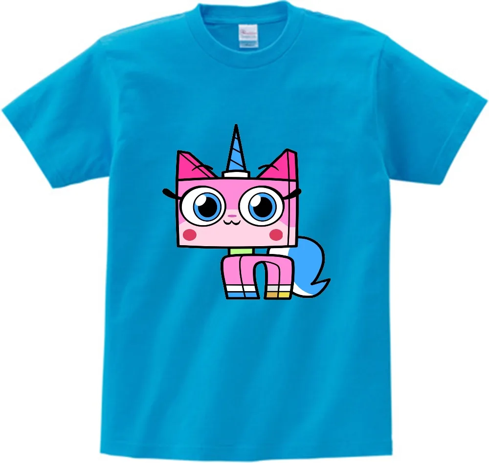 Детская позитивная футболка для мальчиков и девочек с принтом Unikitty летняя