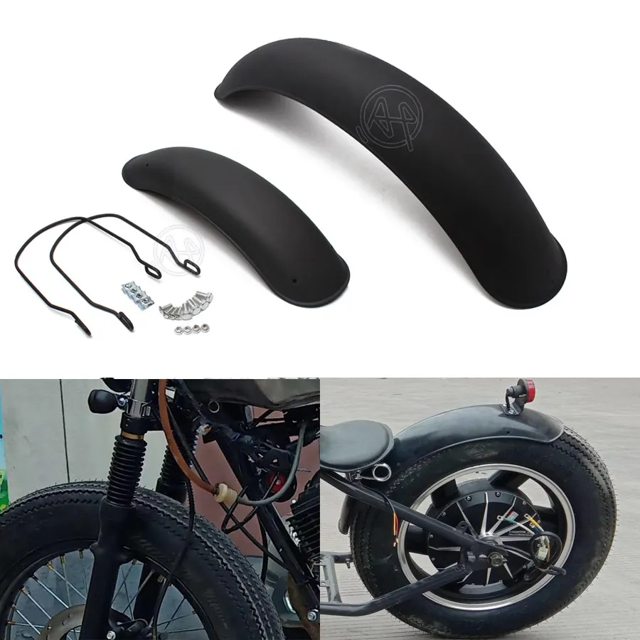 Мотоциклетный брызговик Harley BOB BOBBER в стиле ретро передний и задний черный цвет 1