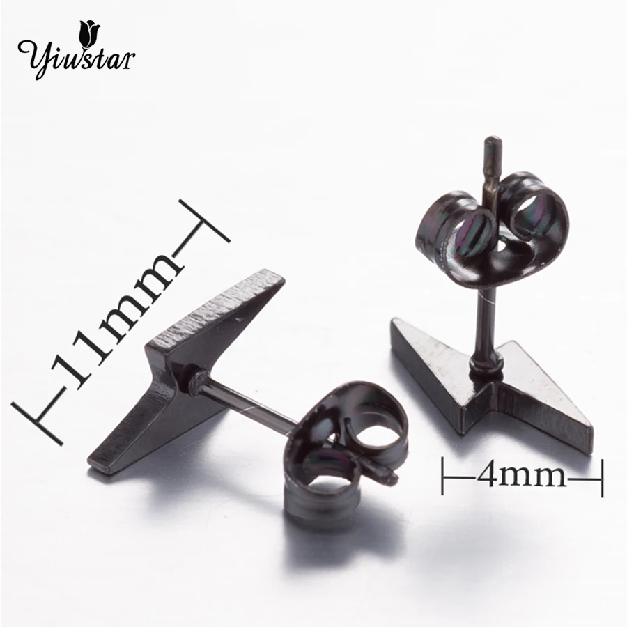 Серьги yiustar с черным освещением серьги из нержавеющей стали для женщин милые в