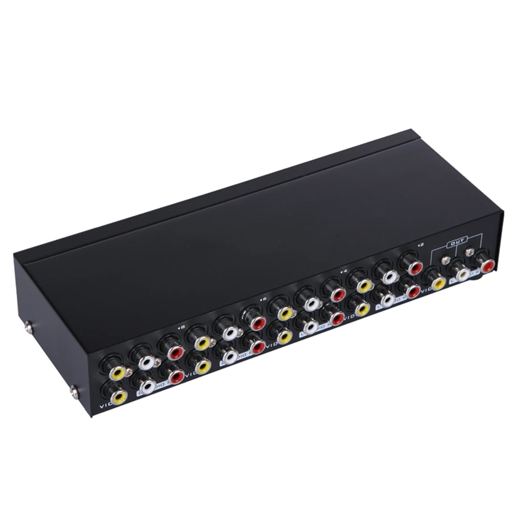 8 портовый Композитный RCA AV Переключатель разъемов для аудио и видео STB DVD