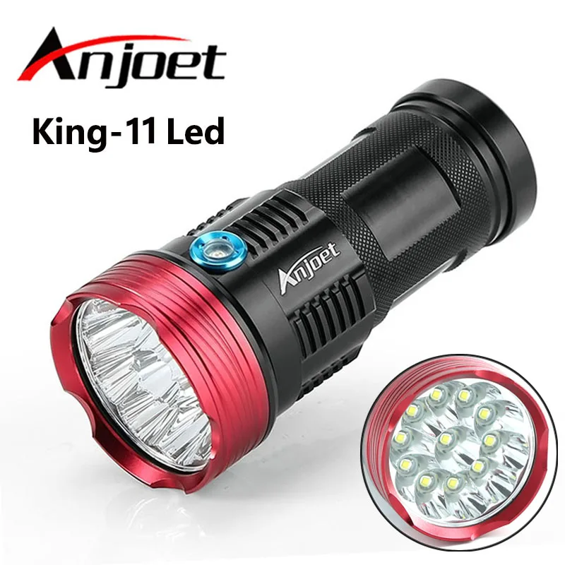Anjoet 20000 люмен King 11T6 flashlamp 11 x XM L T6 светодиодный светильник фонарь лампа для охоты