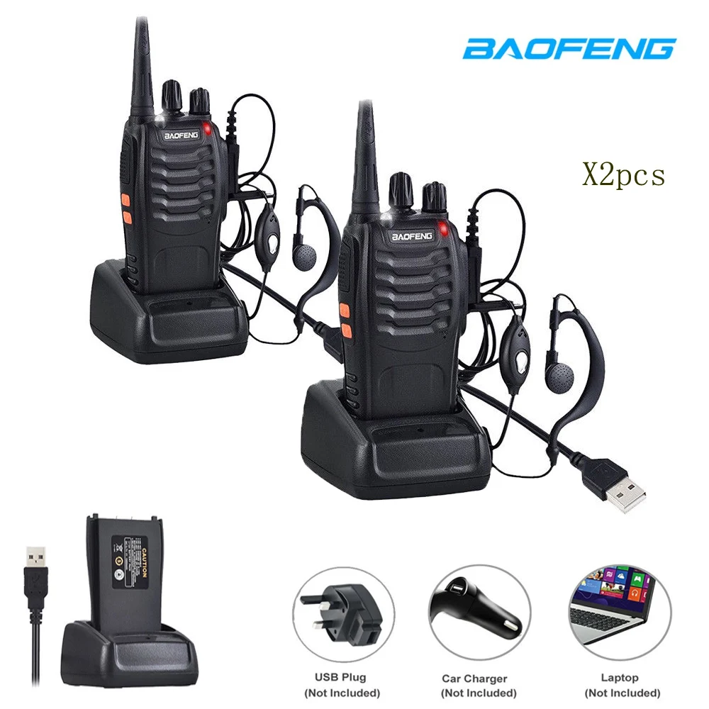 Рация Baofeng 888s 2 шт./лот BaoFeng BF 888S Talkie UHF двухсторонняя радиосвязь 400 470 МГц 16