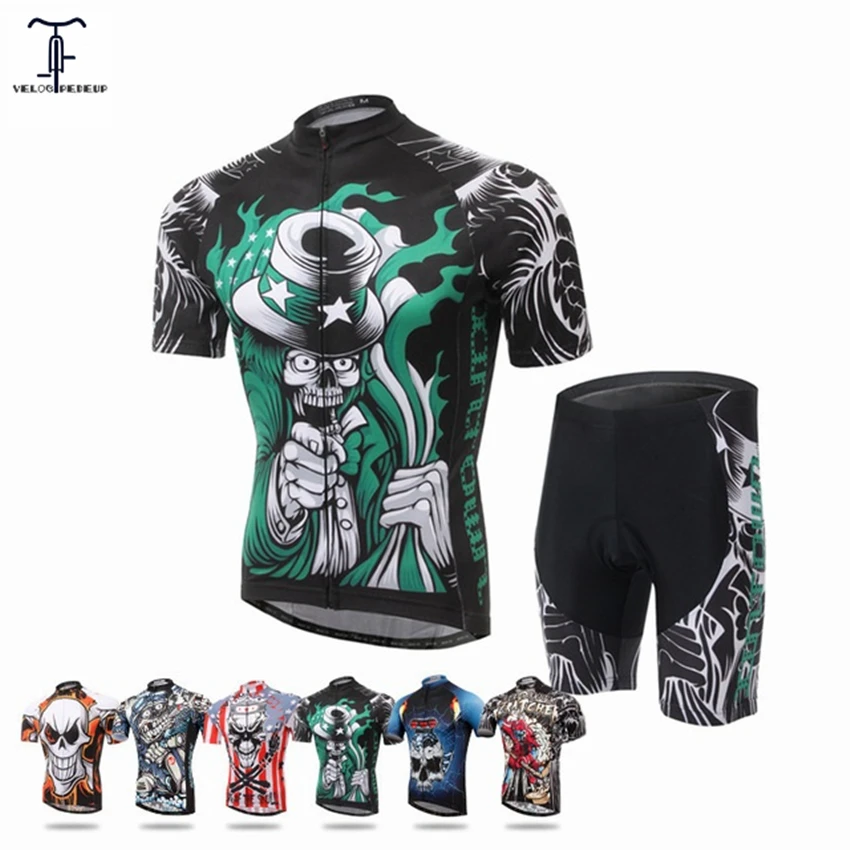 Cool Skull Cycling Jersey Clothing Panda T Shirts Women MTB Jerseys Mallot Ciclismo Hombre Verano Men's Sportswear | Спорт и