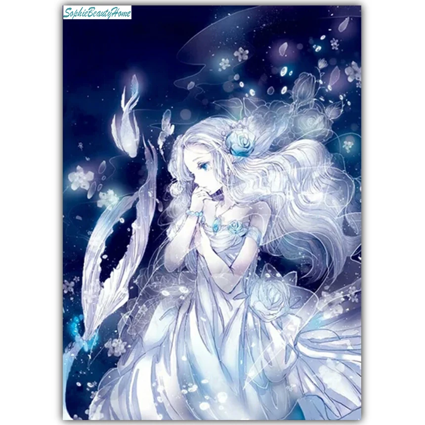 

Sophie beauty home 5D DIY diamond embroidery cartoon princess diy cross stitch pictures mosaic wall stickers decorative gifts