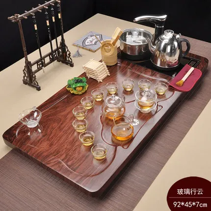 Чайный сервиз Кунг фу из пурпурного песка домашний простой чайный поднос массива