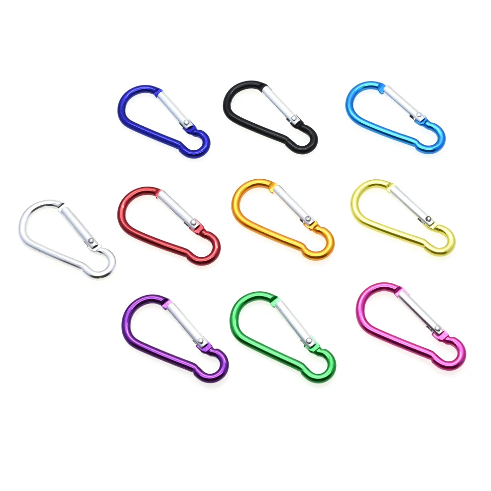 100pcs Aluminum Carabiner Snap Hook Keychain For Paracord Outdoor Activities Hiking Camping 10 Colors | Дом и сад