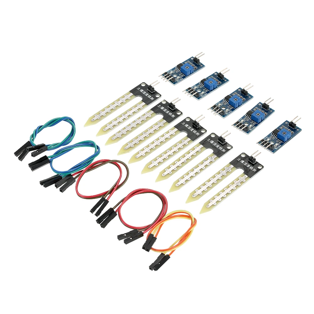 Модуль датчика влажности почвы гигрометр с автоматическим поливом для Arduino 5 шт. |
