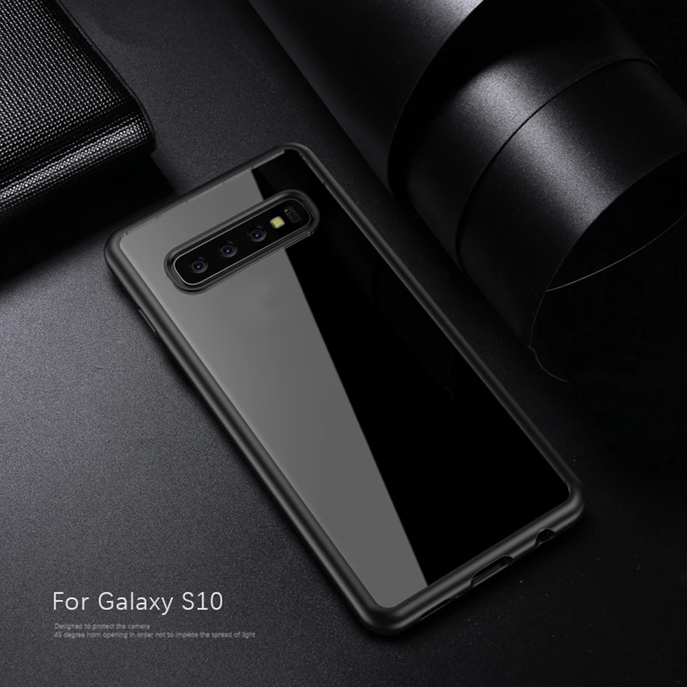 Ipaky силиконовый чехол с жесткой прозрачной задней крышкой для samsung galaxy S10 Plus E S10E S8 S9 Plus Чехол galaxy Note 9 8 note8