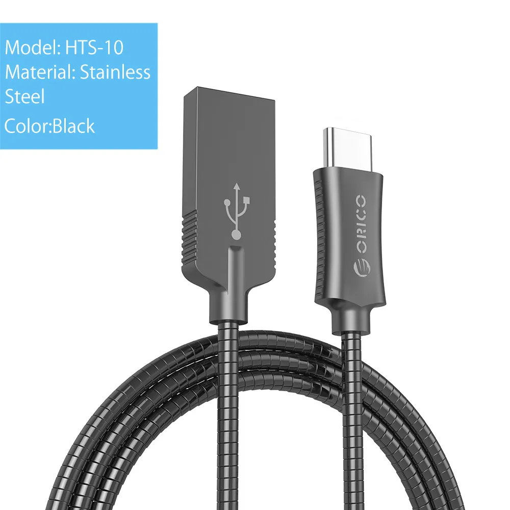 ORICO usb type-C кабель для Xiaomi Mi9 Redmi Note 7 USB C кабель для мобильного телефона Быстрая зарядка type-C кабель для samsung S9 S10 Plus - Цвет: HTS-10