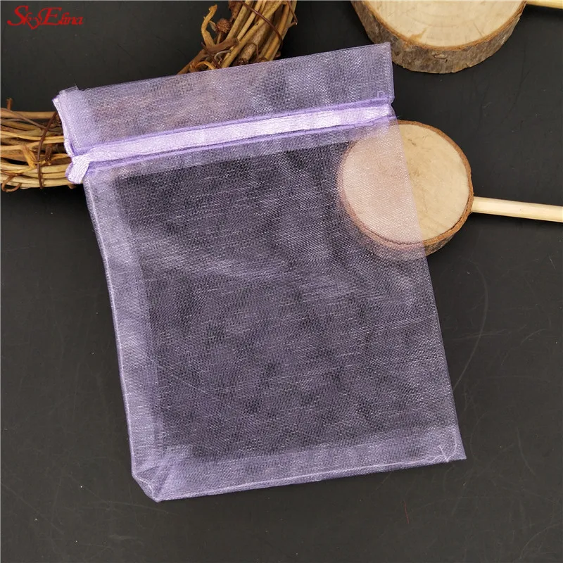 50pcs Organza Sheer Gauze Element Jewelry Bags Packing Drawable Wedding Gift Sachet Bag 5Z |