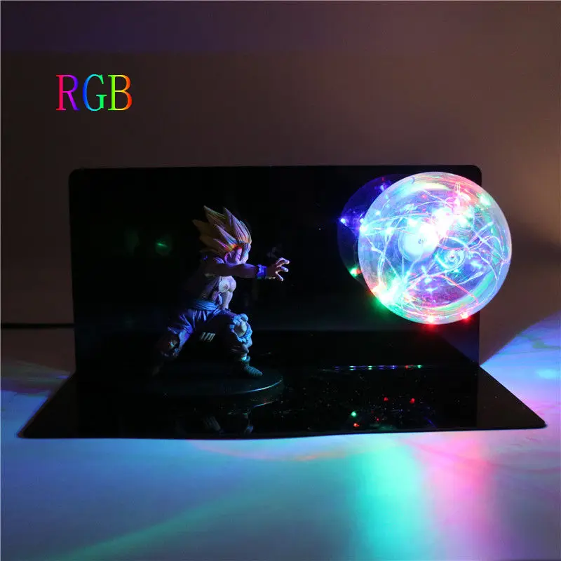 Dragon Ball Z фигурки DIY ночной Светильник аниме модель детские куклы светодиодный игрушки для детей праздничный подарок для детей спальня настольная лампа