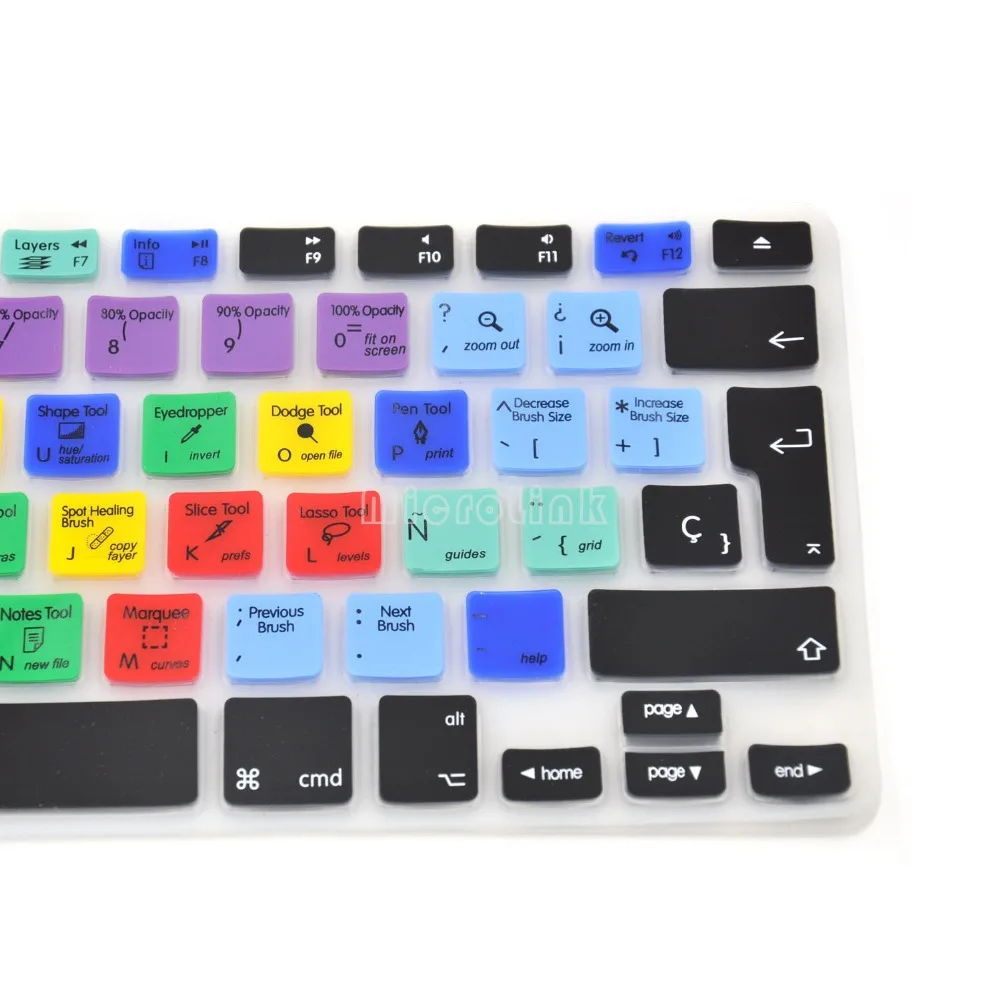Новый SP Испанский клавиатура Чехлы для Macbook Pro A1278 Air 13 Ableton Live Logic X Avid Photoshop