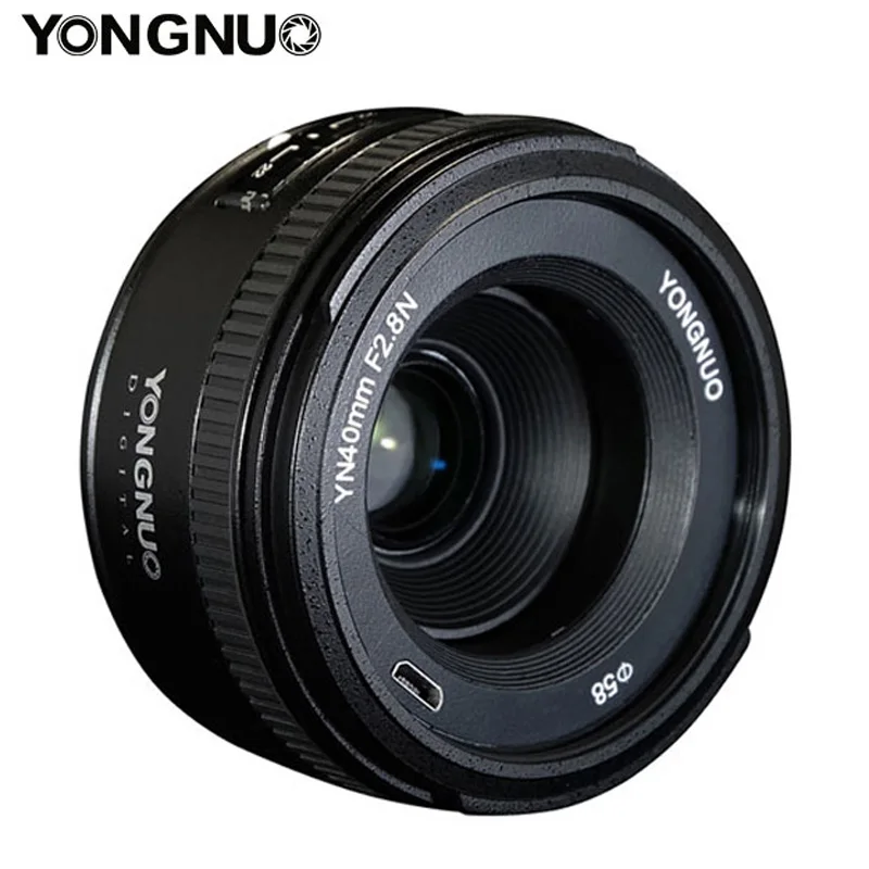 YONGNUO YN40mm F2.8N Большая диафрагма AF MF 40 мм F2.8 легкий стандартный объектив Prime Авто