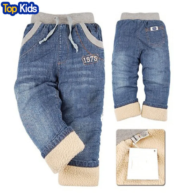 2019 New High quality 1pcs thick warm cashmere boy jeans new style children pants fashion kid clothes retail CP057 | Детская одежда и